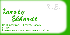 karoly ekhardt business card