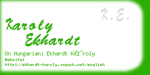 karoly ekhardt business card